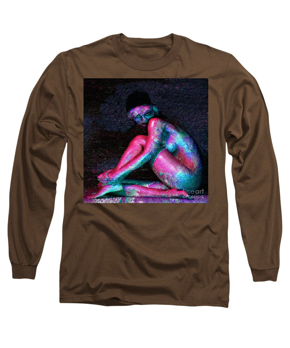 Long Sleeve T-Shirt - Female Posing