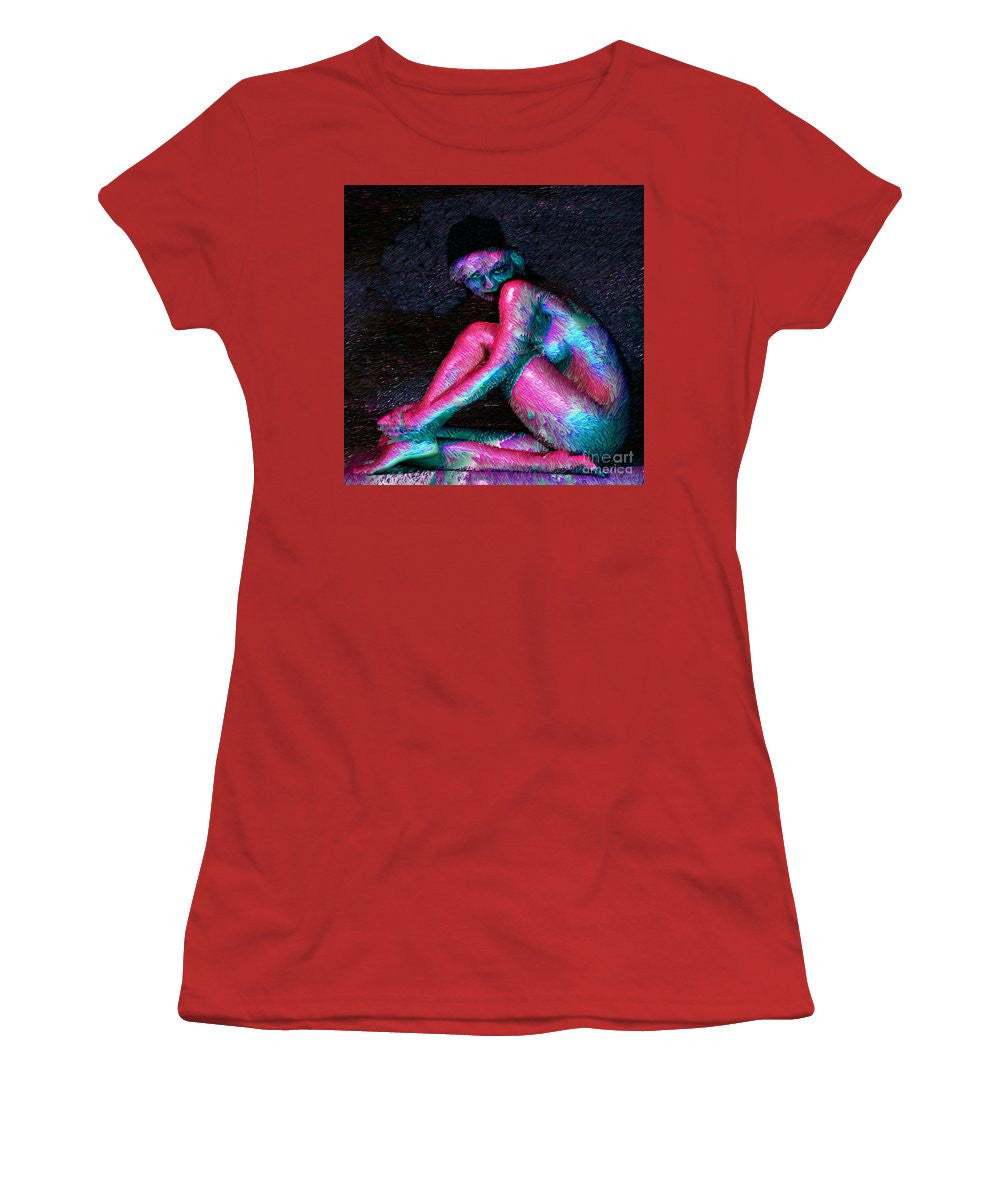 T-shirt pour femme (coupe junior) - Femme posant