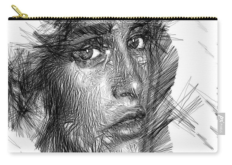 Carry-All Pouch - Female Sketch In Black And White