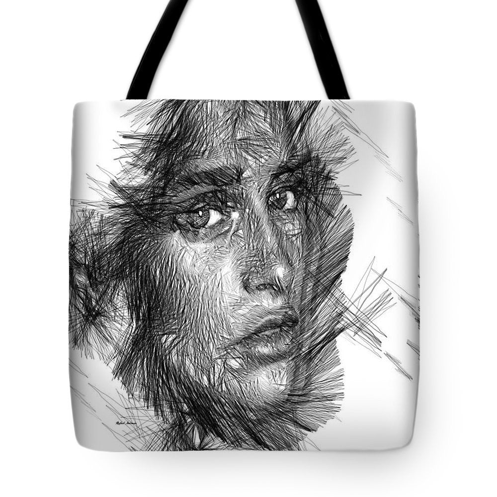 Tote Bag - Female Sketch In Black And White