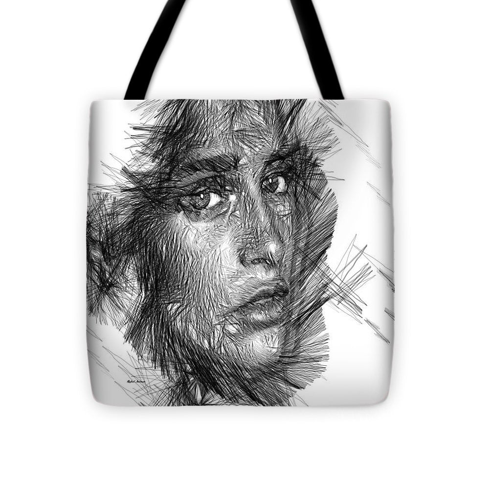 Tote Bag - Female Sketch In Black And White