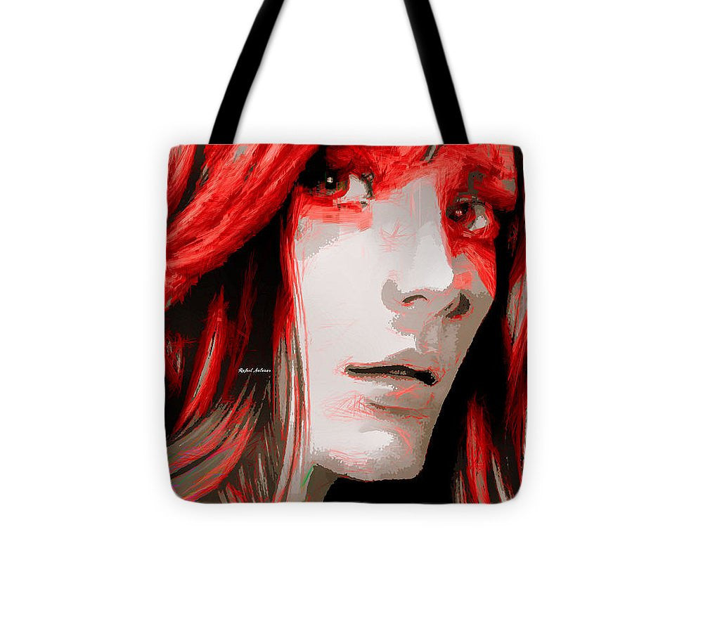 Sac fourre-tout - Dessin de femme en rouge