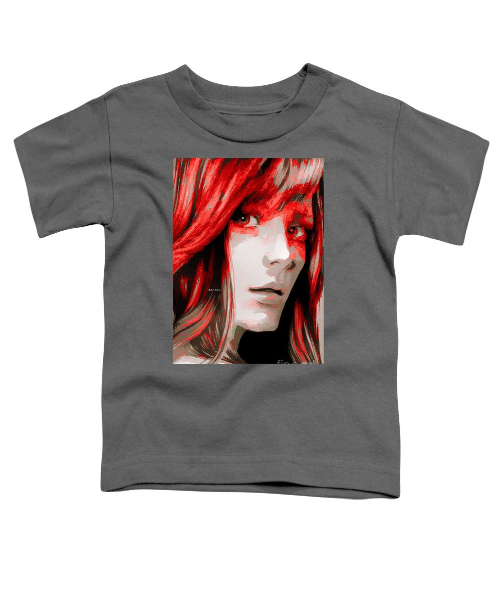 Toddler T-Shirt - Female Sketch In Red