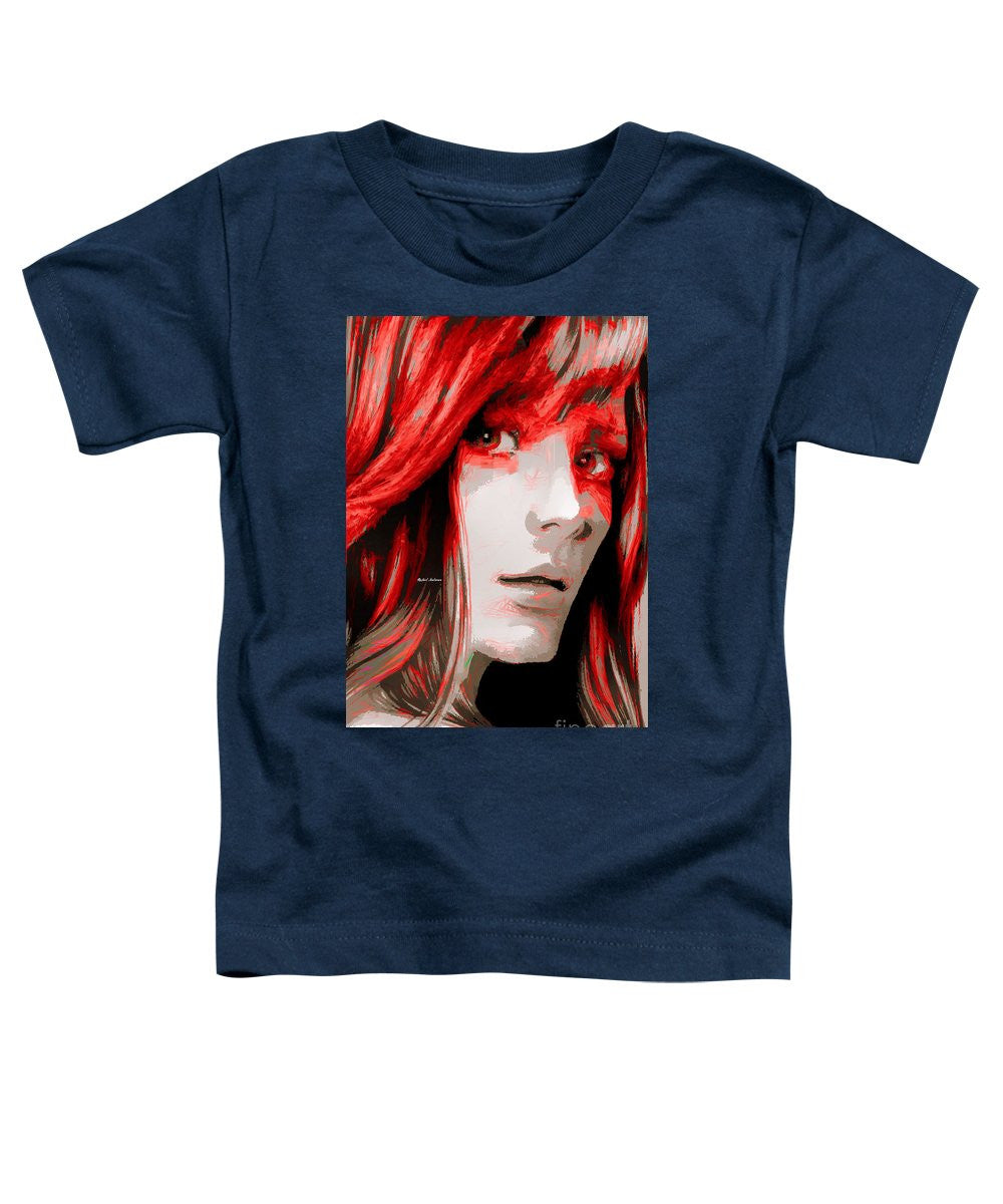 Toddler T-Shirt - Female Sketch In Red