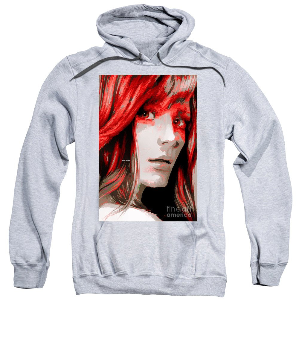 Sweatshirt - Female Sketch In Red