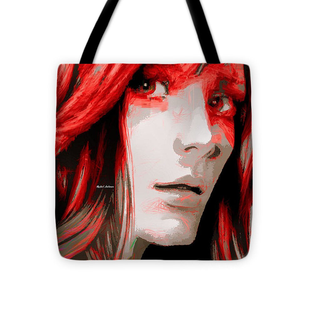 Sac fourre-tout - Dessin de femme en rouge