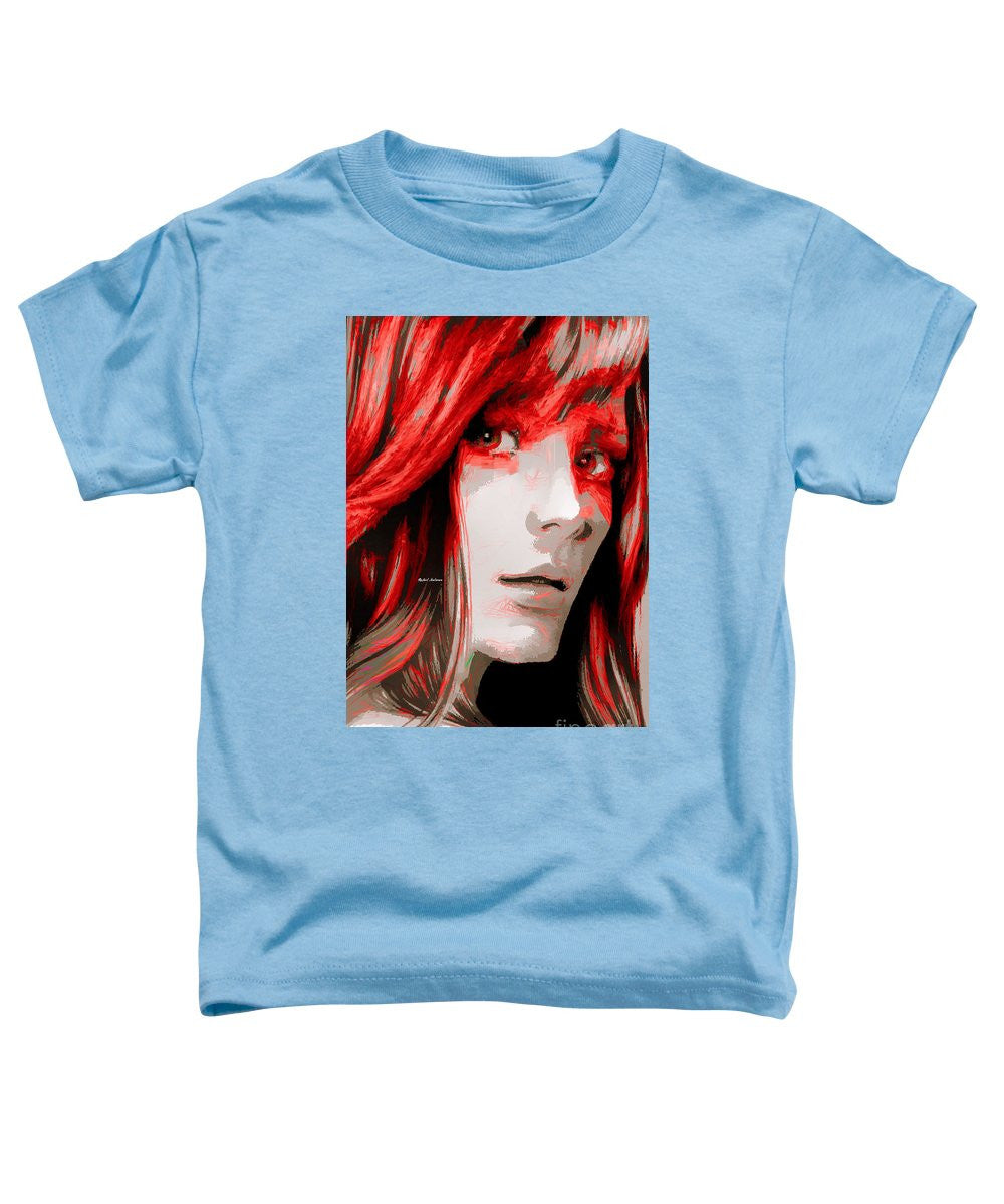 Toddler T-Shirt - Female Sketch In Red