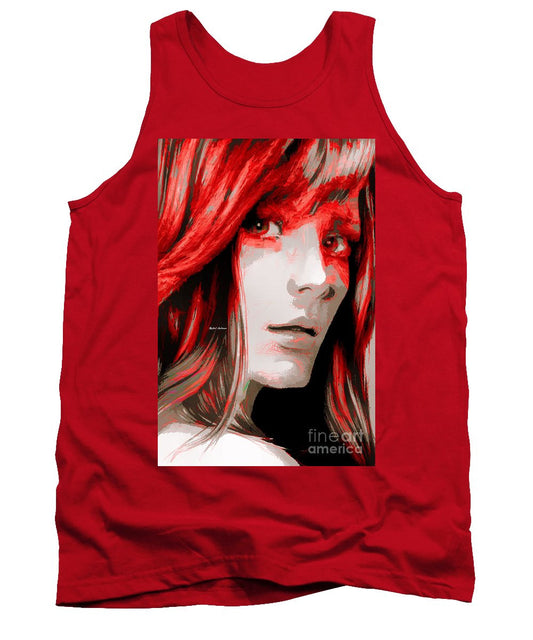 Tank Top - Female Sketch In Red