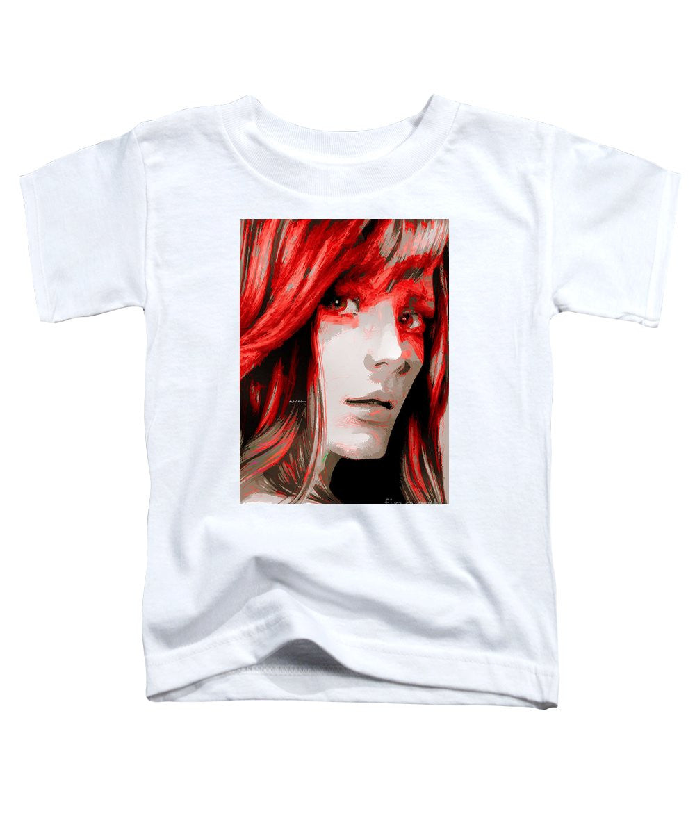 Toddler T-Shirt - Female Sketch In Red