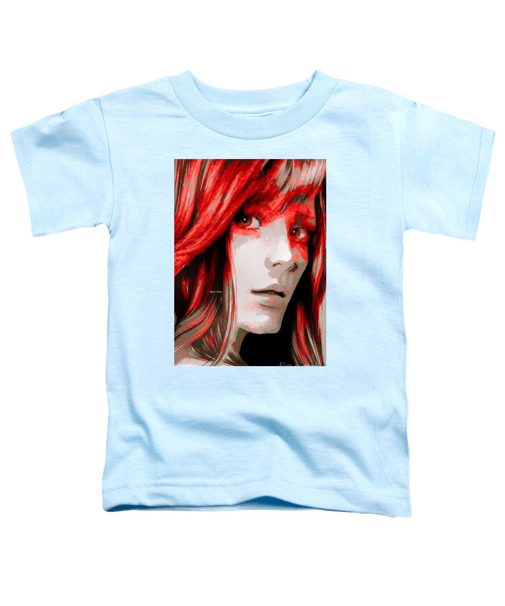 Toddler T-Shirt - Female Sketch In Red