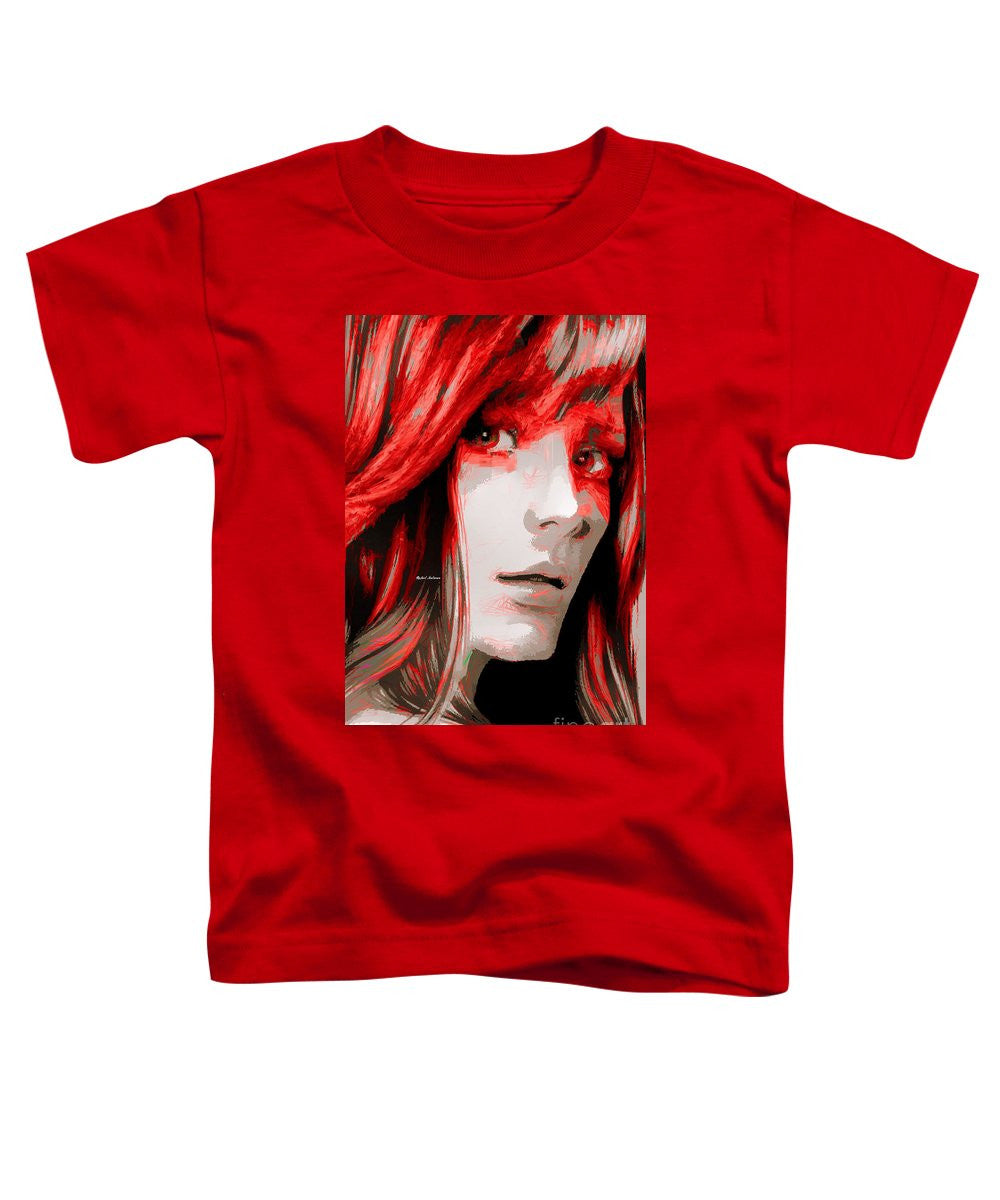 Toddler T-Shirt - Female Sketch In Red