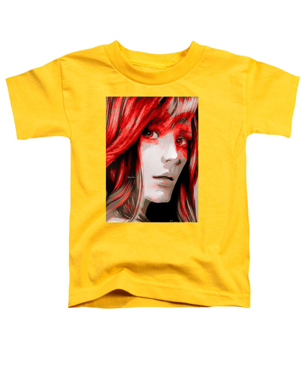 Toddler T-Shirt - Female Sketch In Red