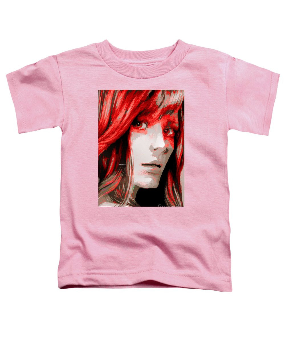 Toddler T-Shirt - Female Sketch In Red