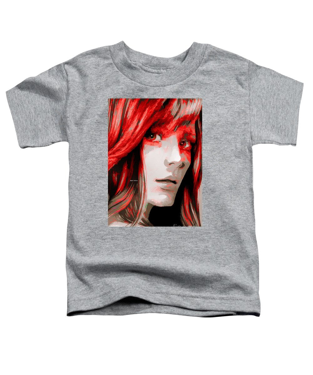 Toddler T-Shirt - Female Sketch In Red