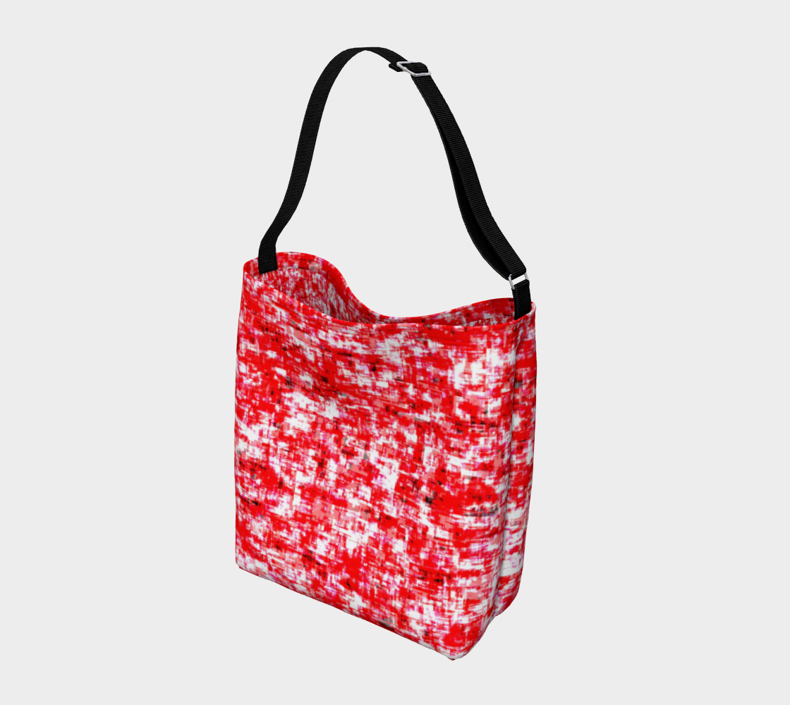 Abstract in Red and White Day Tote