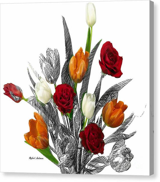 Flower Bouquet - Canvas Print