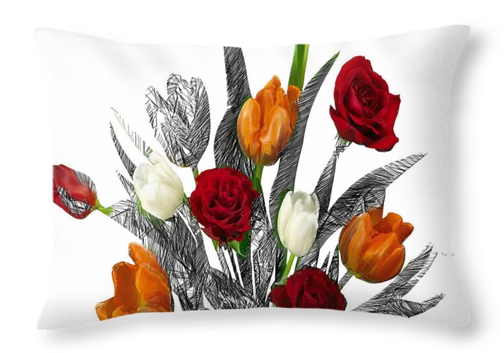 Flower Bouquet - Throw Pillow