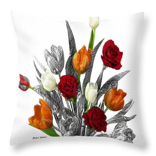 Flower Bouquet - Throw Pillow