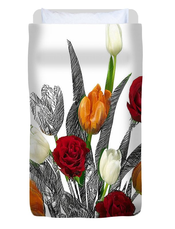 Flower Bouquet - Duvet Cover