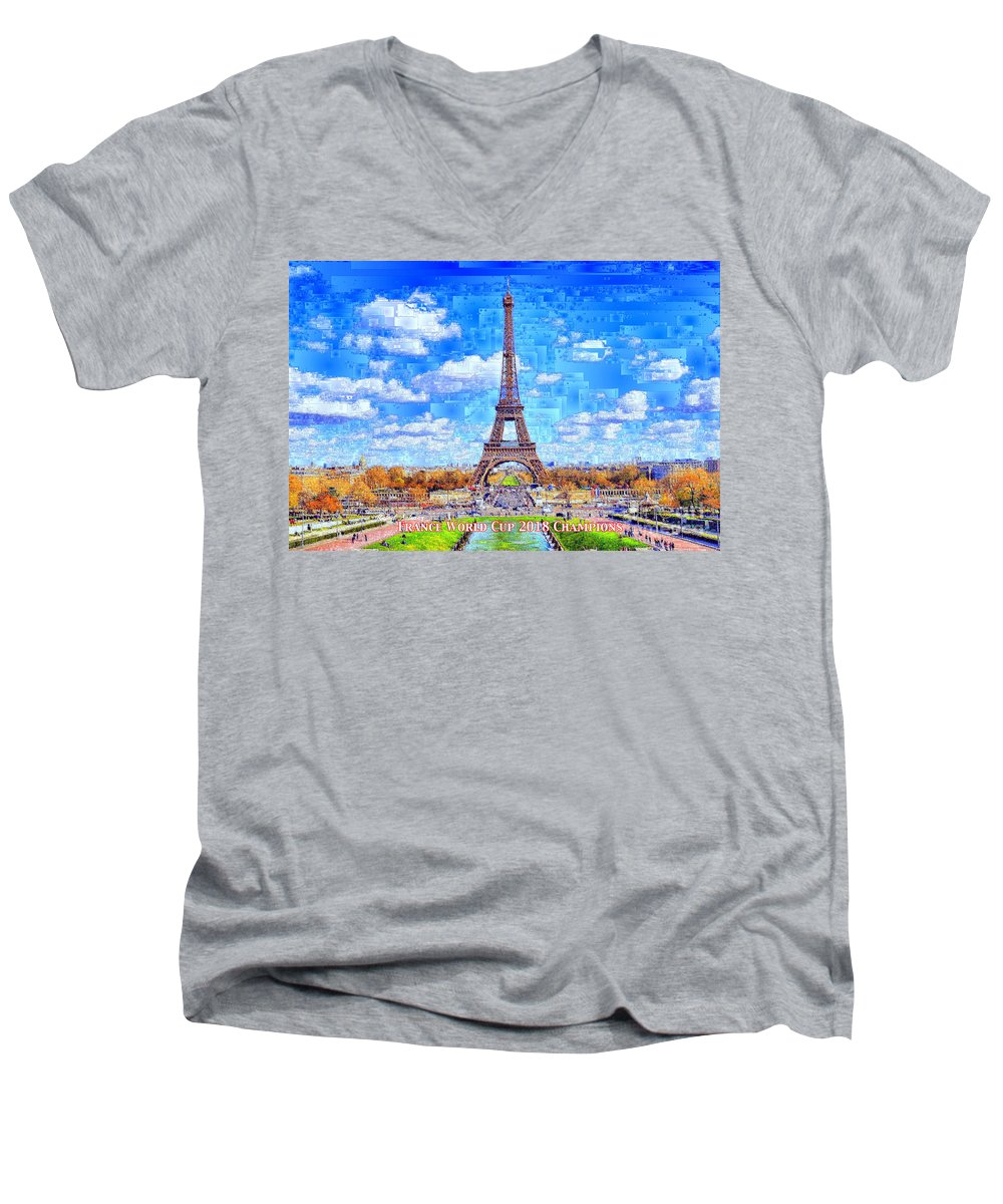 France - Russia World Cup Champions 2018 - Men's V-Neck T-Shirt