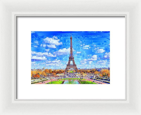 France - Russia World Cup Champions 2018 - Framed Print