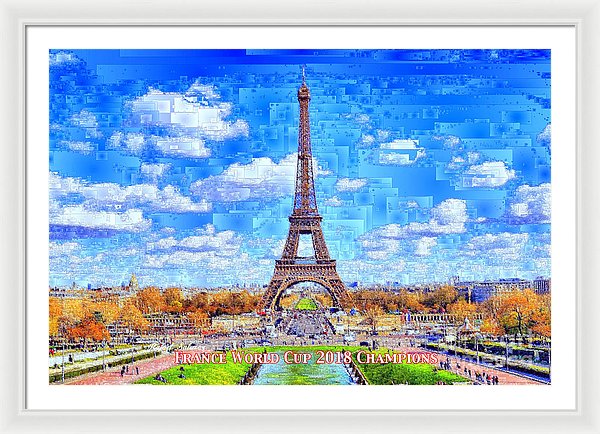 France - Russia World Cup Champions 2018 - Framed Print