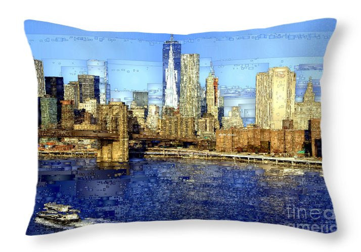 Throw Pillow - Freedom Tower In New York City