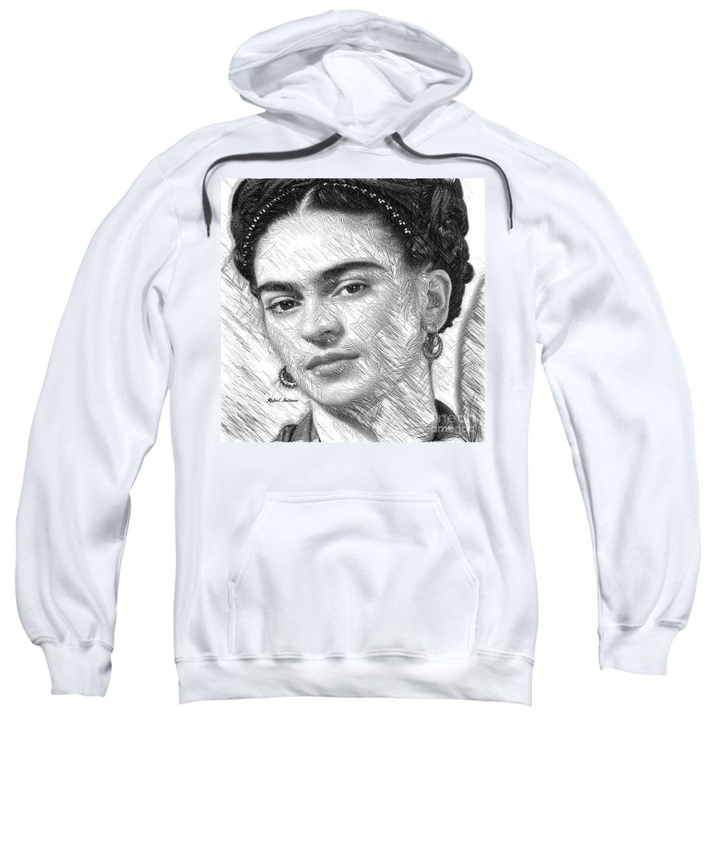 Frida Drawing In Black And White - Sweatshirt