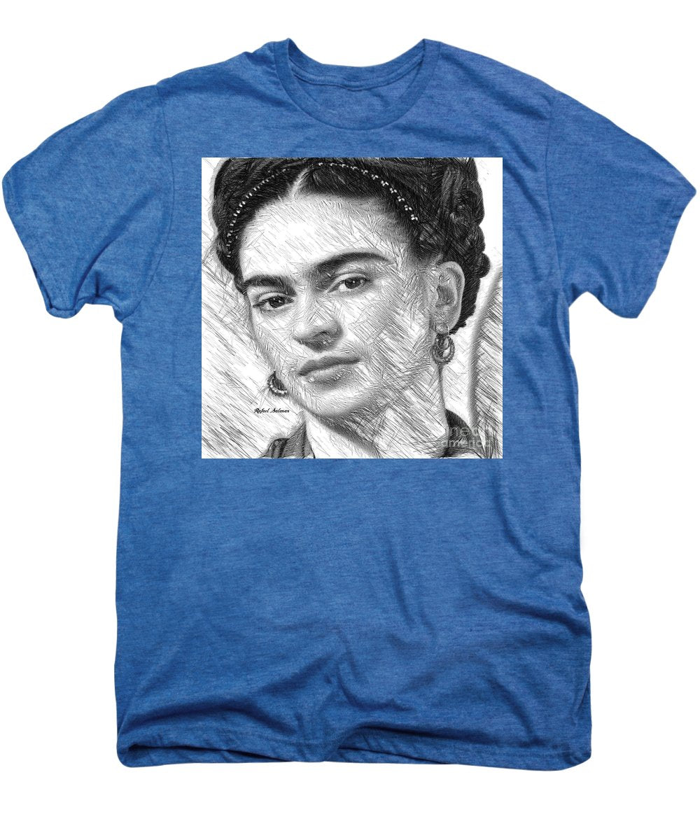 Frida Drawing In Black And White - Men's Premium T-Shirt