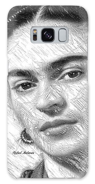 Frida Drawing In Black And White - Phone Case