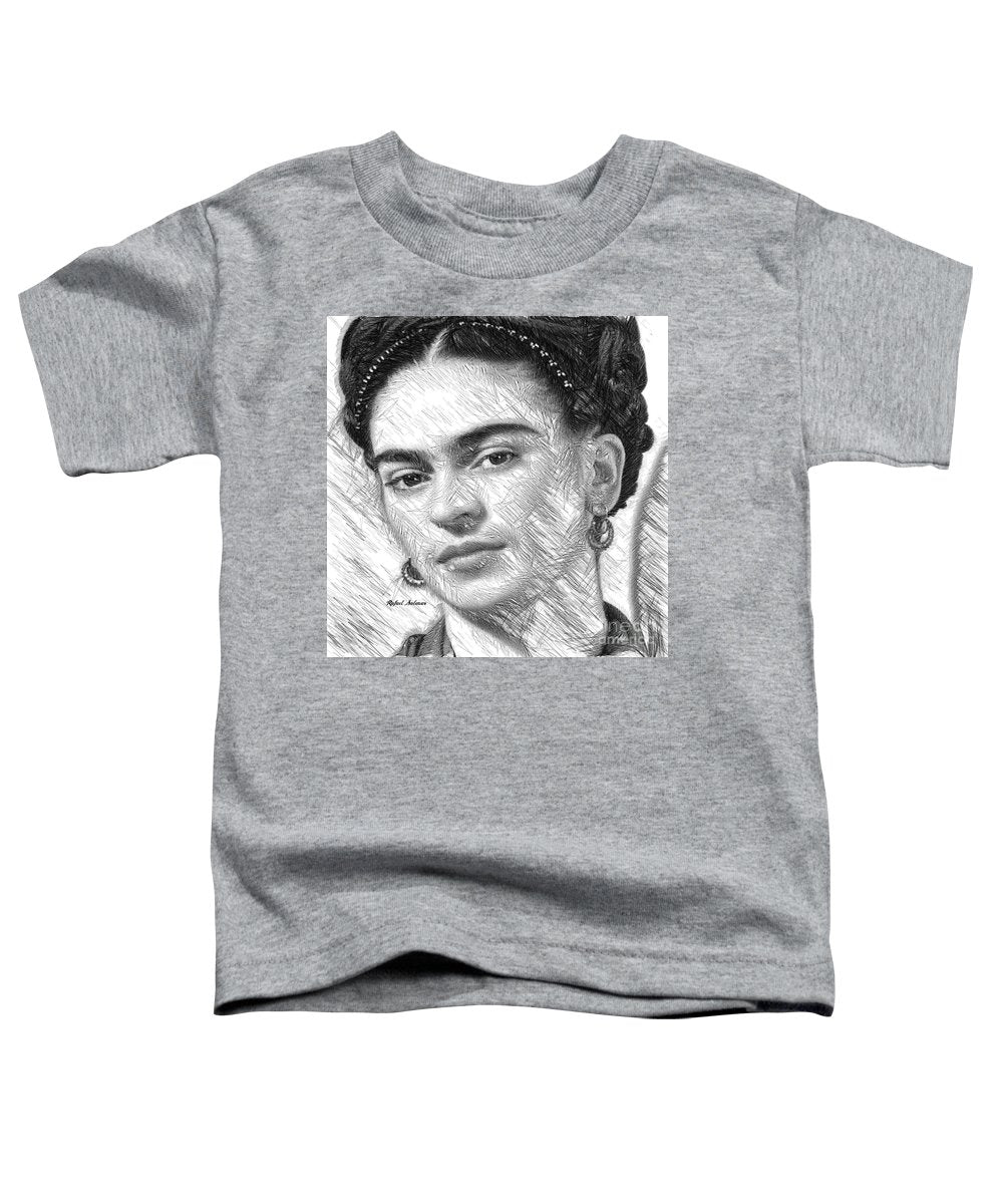 Frida Drawing In Black And White - Toddler T-Shirt