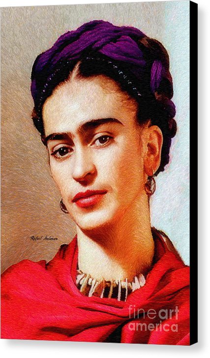 Frida In Red - Canvas Print