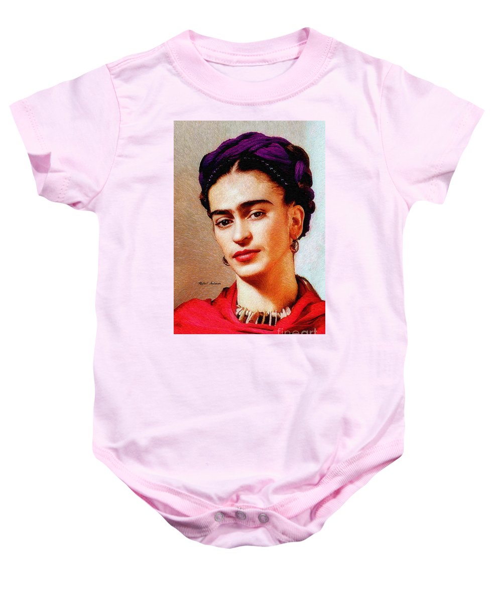 Frida In Red - Baby Onesie