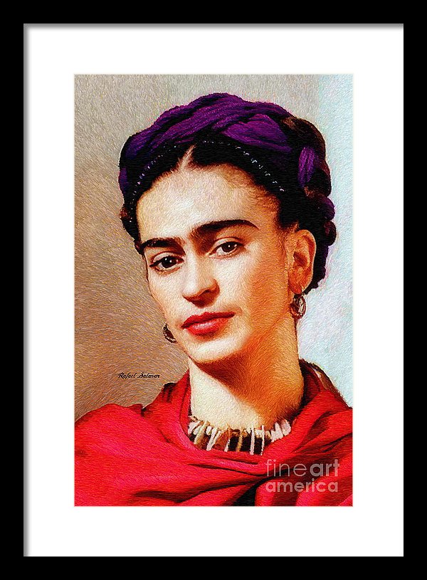 Frida In Red - Framed Print