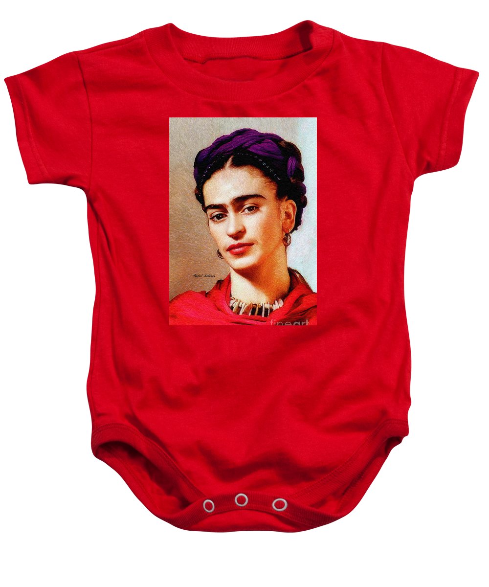 Frida In Red - Baby Onesie