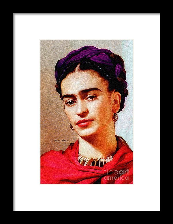 Frida In Red - Framed Print