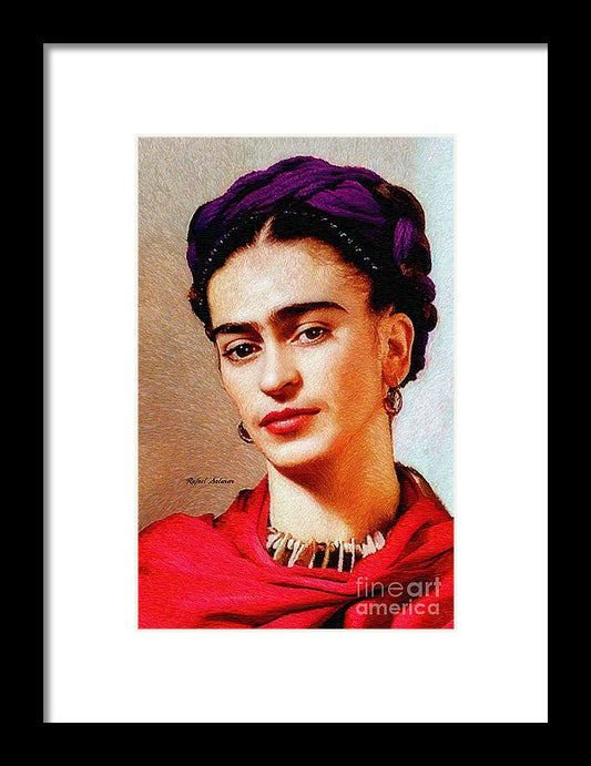 Frida In Red - Framed Print