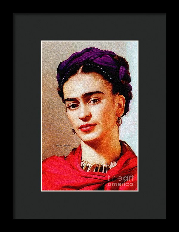 Frida In Red - Framed Print