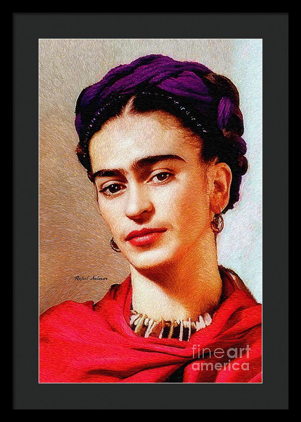 Frida In Red - Framed Print