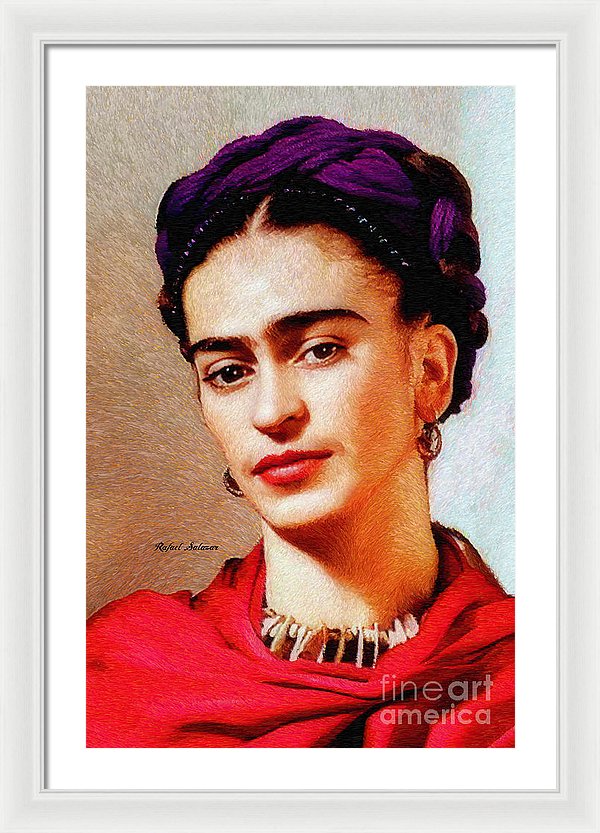 Frida In Red - Framed Print