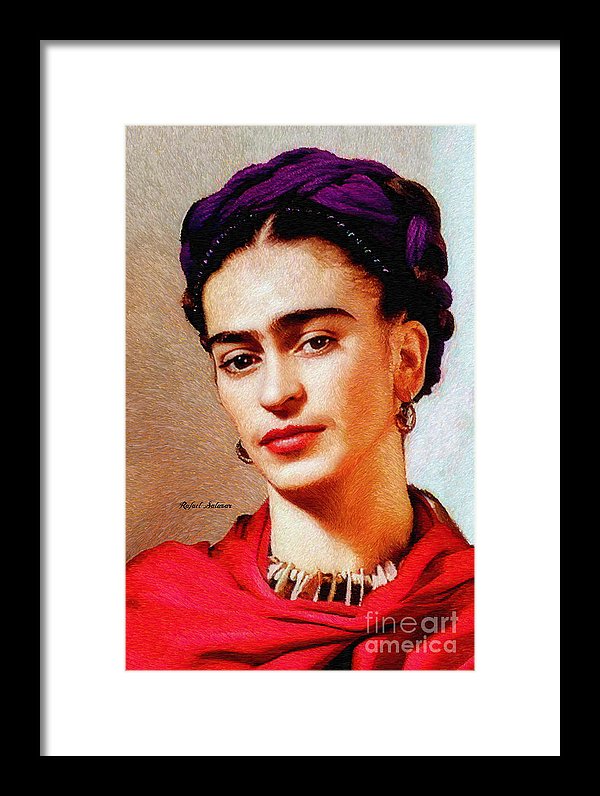 Frida In Red - Framed Print