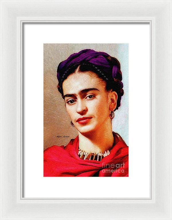 Frida In Red - Framed Print