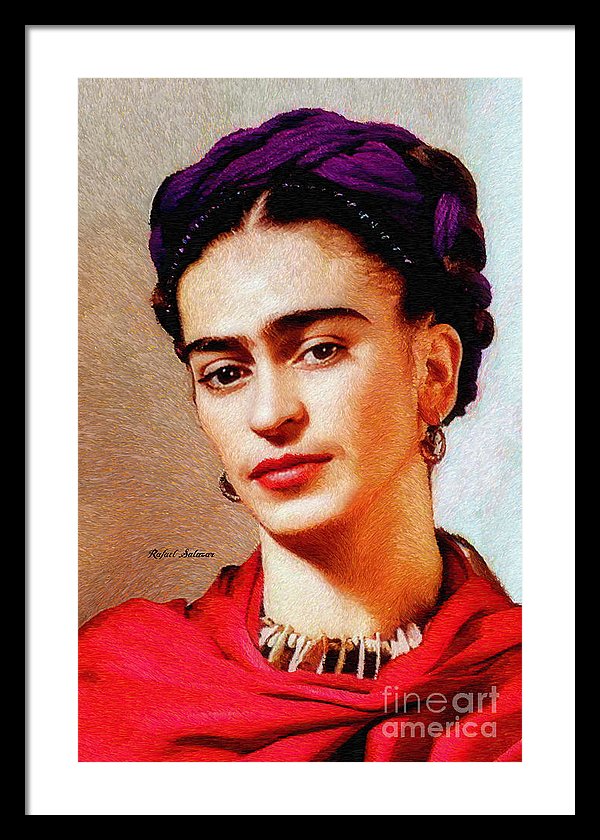 Frida In Red - Framed Print