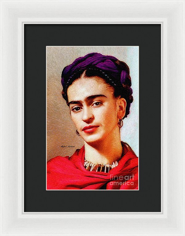 Frida In Red - Framed Print