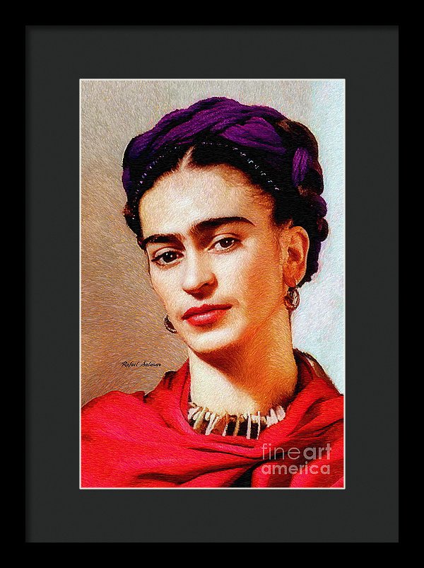 Frida In Red - Framed Print