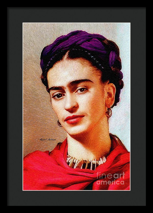 Frida In Red - Framed Print