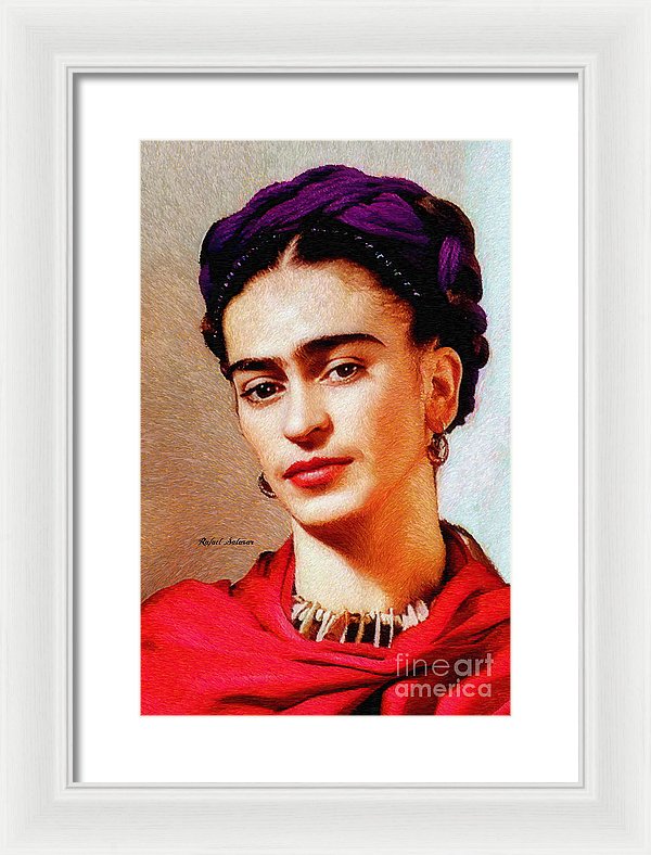 Frida In Red - Framed Print