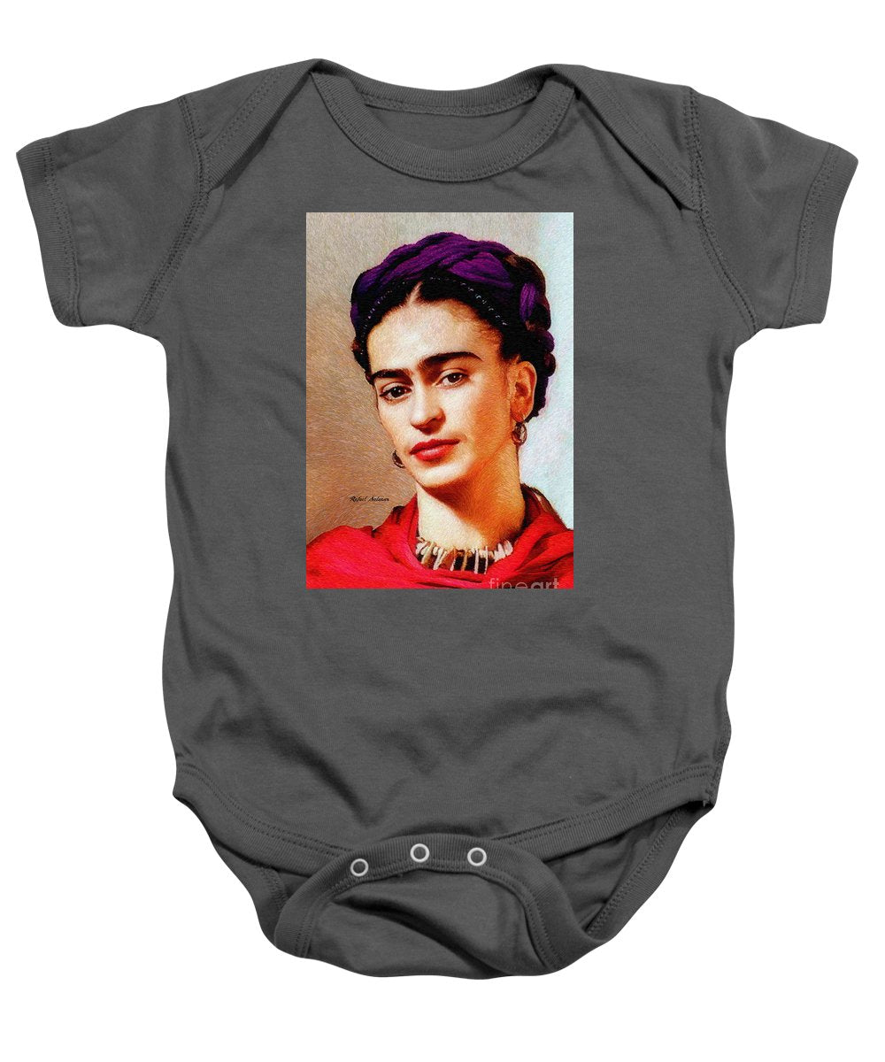 Frida In Red - Baby Onesie