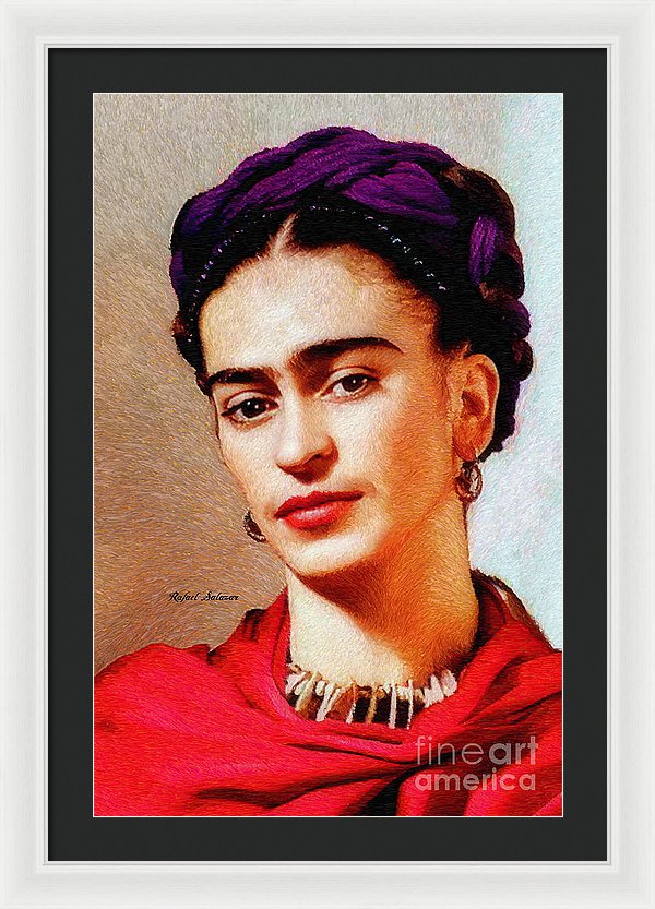 Frida In Red - Framed Print