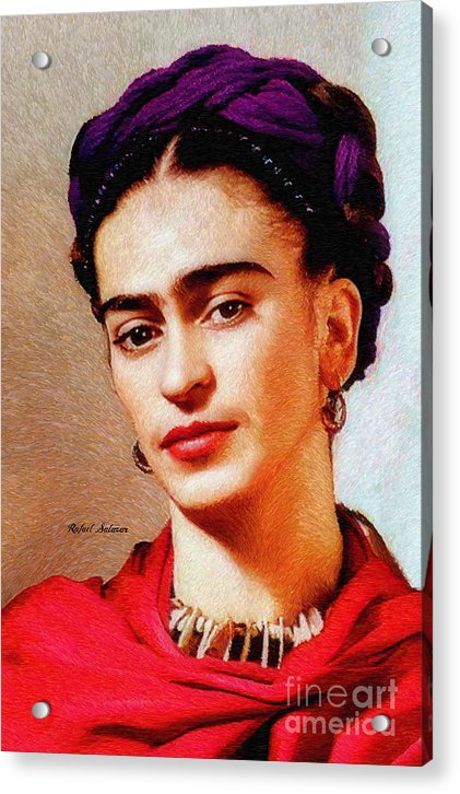 Frida In Red - Acrylic Print